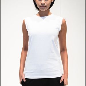 The Label Cotton Tank Top in White